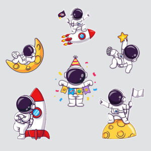 Premium Astronaut Theme Cutouts Set