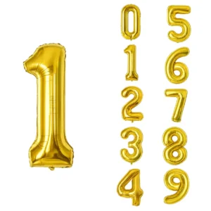 1 Number Golden Foil Balloon (32 Inch)